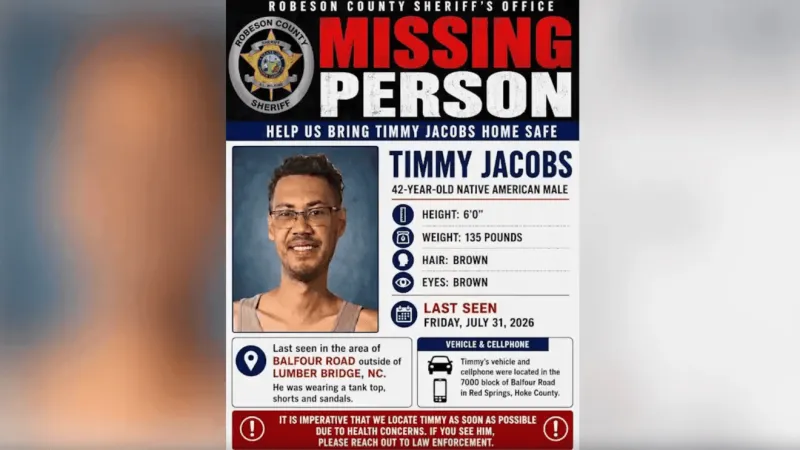 Family pleads for answers as search for missing Robeson Co. man goes into 6th day