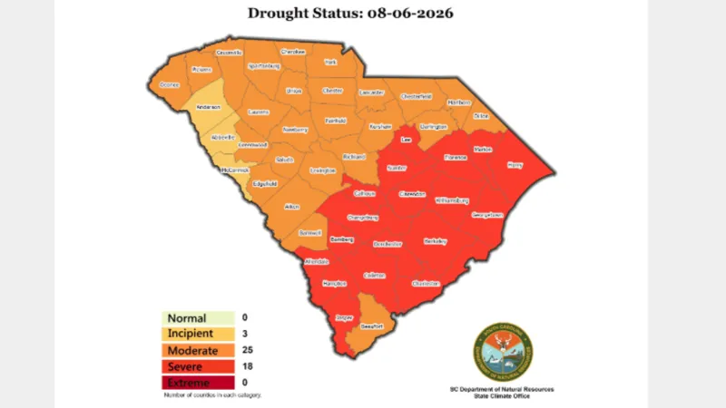 SC downgrades drought status in 21 counties after recent rainfall