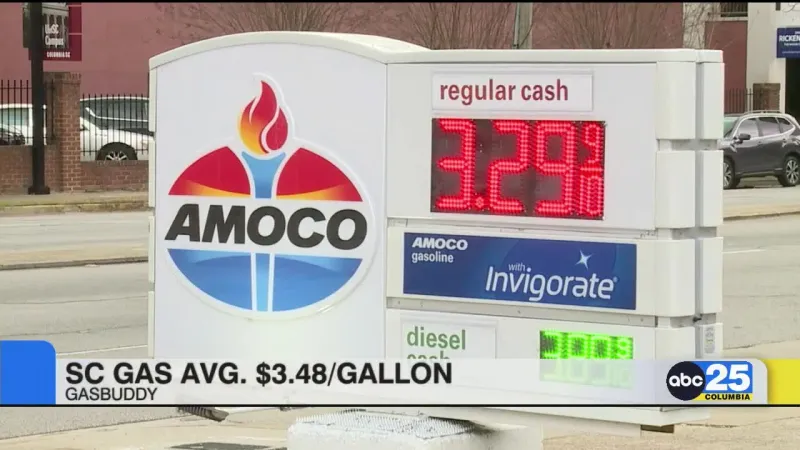 SC gas average $3.48 a gallon