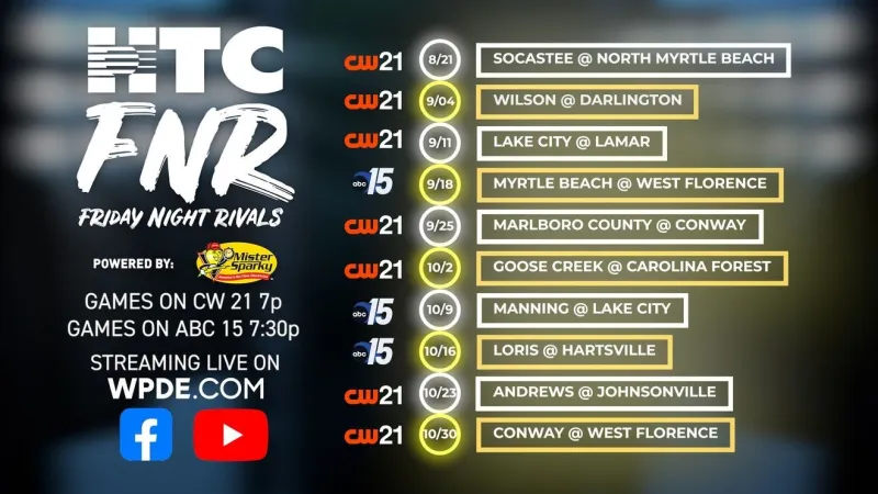 SCHEDULE: Friday Night Rivals returns to ABC15 & CW21