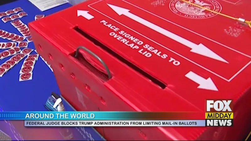 Federal Judge Blocks Trump Order Limiting Mail-In Voting Ballots