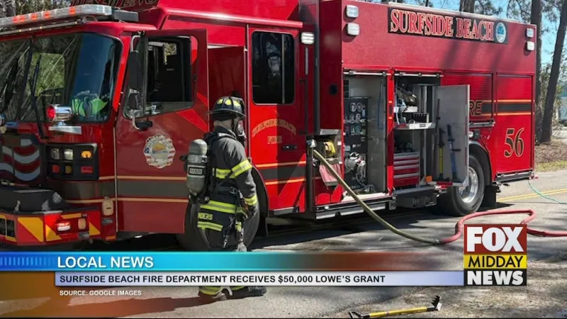 Surfside Beach Fire Department Receives $50,000 Lowe's Grant