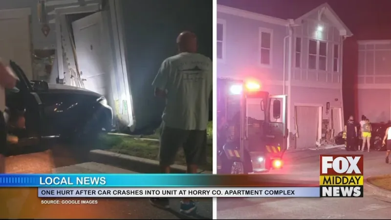 Car Crashes Into Horry Co. Apartment Leaving One Person Hurt
