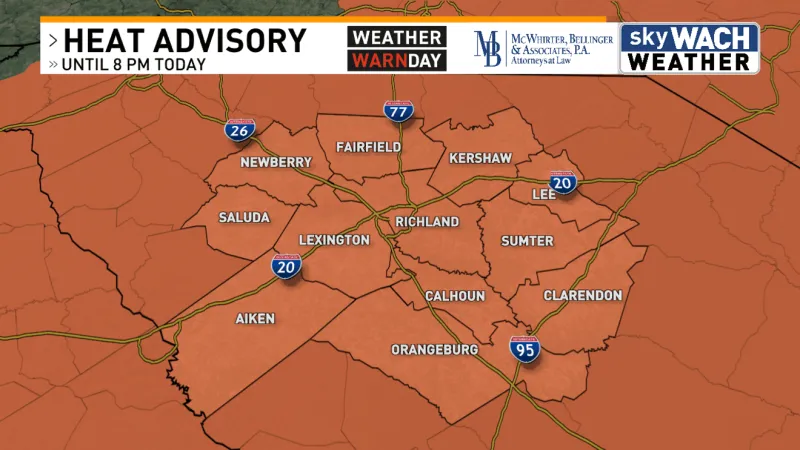 Hot weather persists until late this week