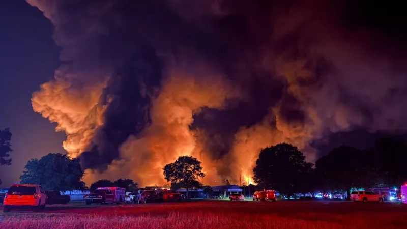 Winnsboro mattress plant a 'total loss' after fire reignites