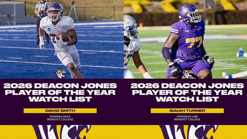 Benedict's Smith, Turner Named To Watch List For Black College Football Player Of The Year Award