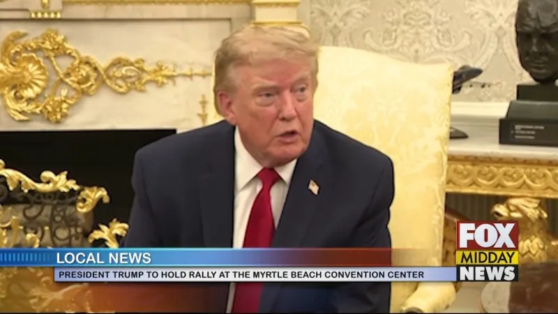 President Trump To Hold Rally At Myrtle Beach Convention Center