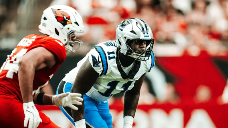 Panthers linebacker carted off field during day one of Training Camp