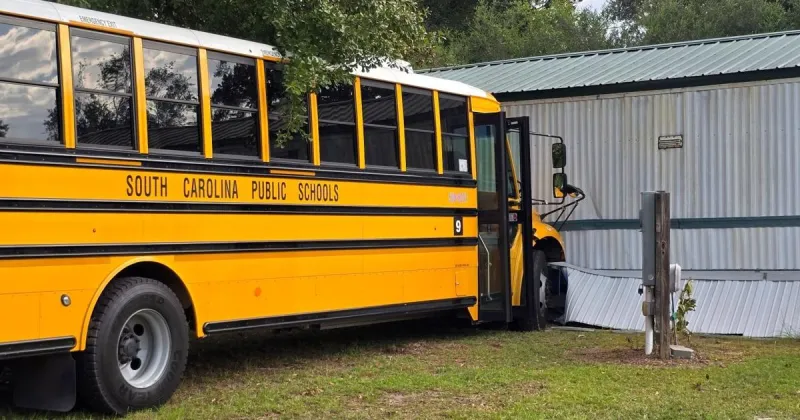 Orangeburg County School District: Driver on administrative leave after bus hit home
