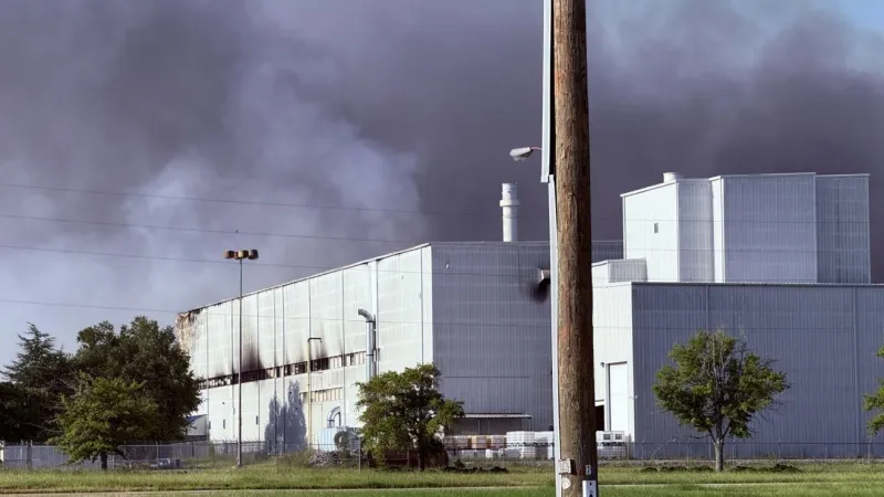 Local agencies provide update following fire at mattress production facility