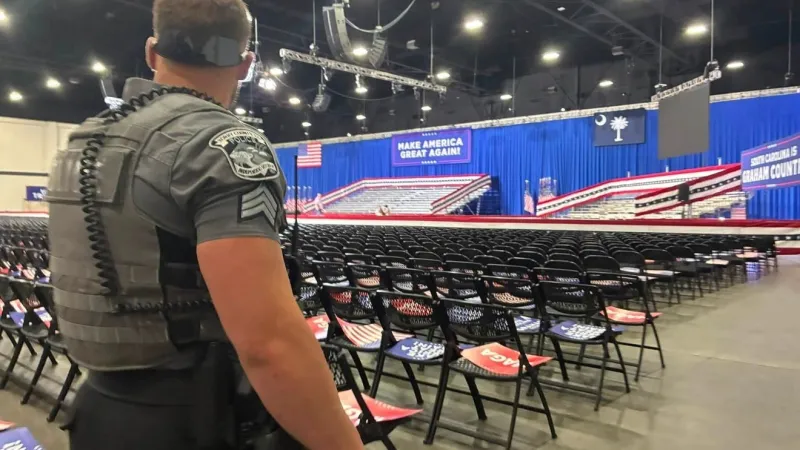 HCPD assists with security during President Trump's visit