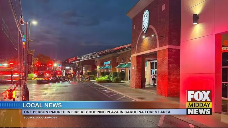 One Person Injured In Fire At Shopping Plaza