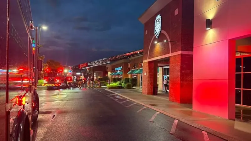 1 injured after commercial building fire on Oakheart Road in Carolina Forest