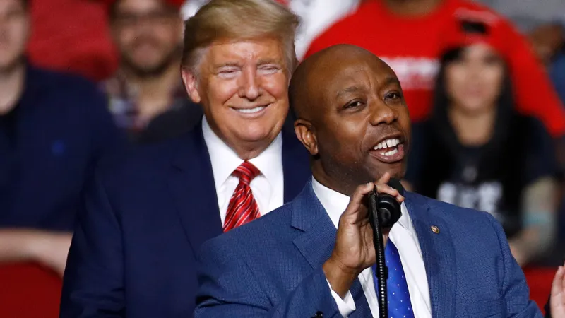 With president's ratings sinking, Sen. Tim Scott says GOP can still keep the Senate