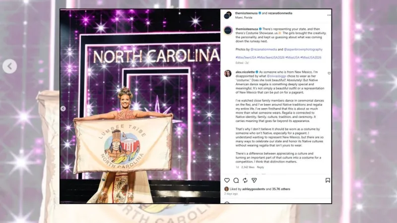Miss North Carolina teen honors Lumbee roots in costume contest