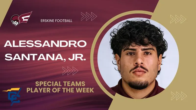 Erskine Football | Santana, Jr. tabbed Conference Carolinas Special Teams Player of the Week