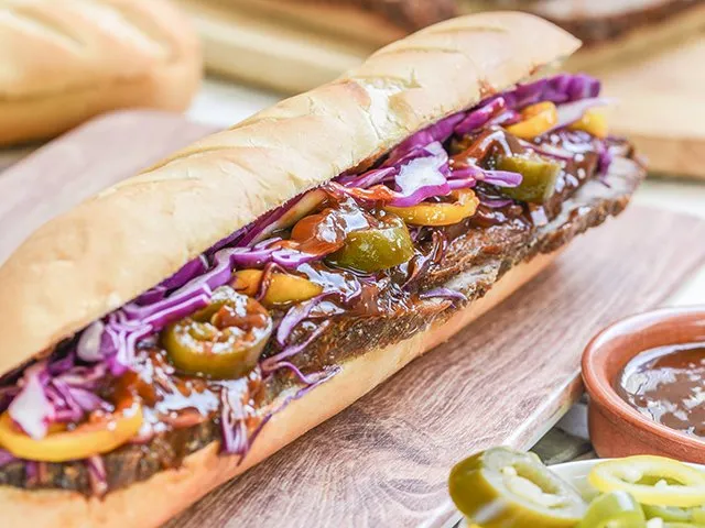 Easiest-ever smoked brisket hoagies