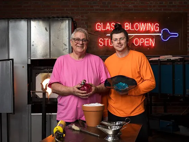 The art of glass takes shape by feel for SC grandfather-grandson artist duo