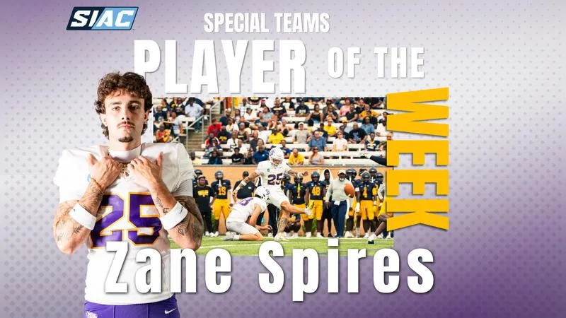 Benedict's Spires Named SIAC Special Teams Player Of The Week