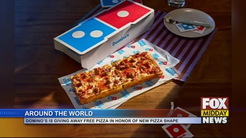 Domino's Offers Freebie In Honor Of New Domino-Shaped Pizza