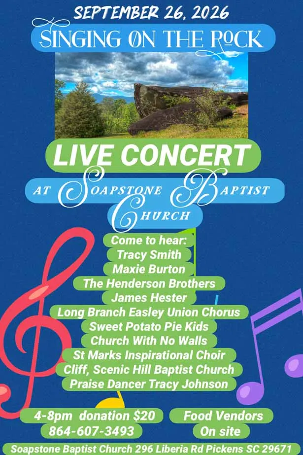 Singing on the Rock concert set for Sept. 26