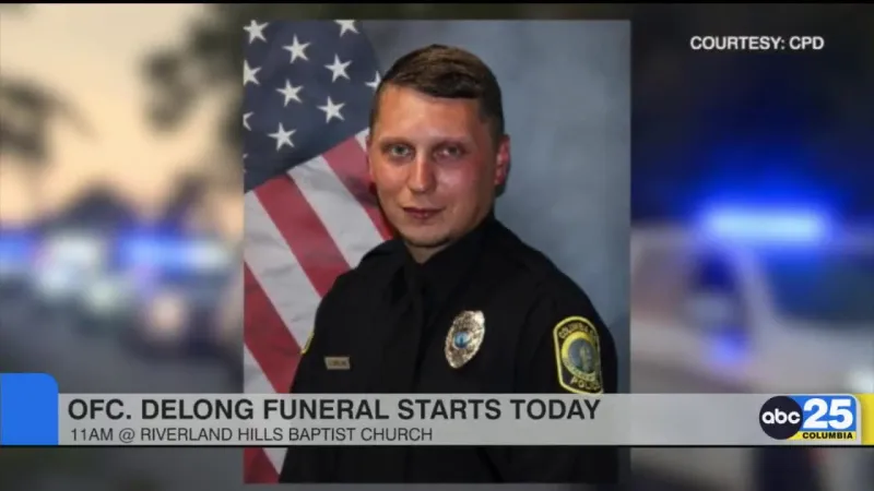 Funeral underway for Columbia Police officer