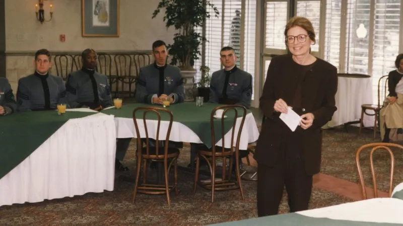 When Gloria Steinem visited The Citadel and met with a future congresswoman and colonel