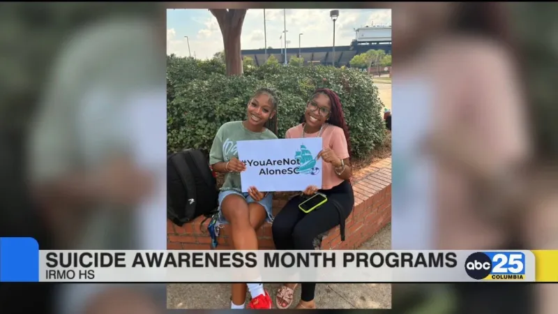 Students at Irmo High School recognize Suicide Prevention Month