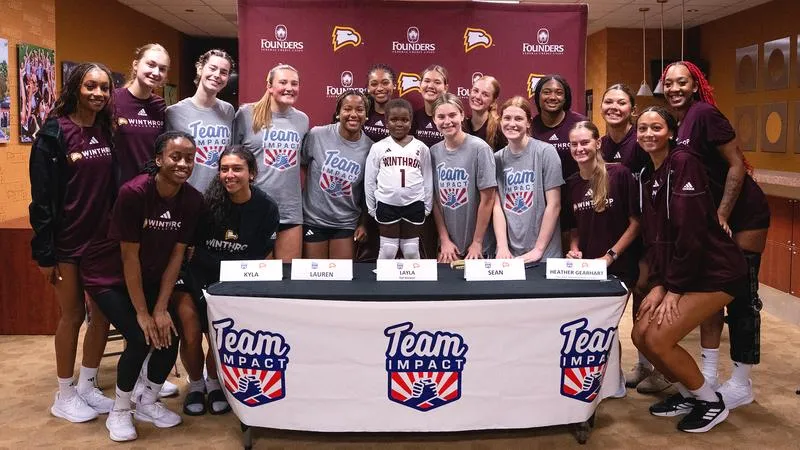 Winthrop Volleyball Signs Layla Through Team IMPACT