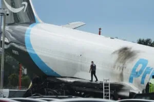 Federal investigators probe Amazon cargo jet's fiery runway crash that killed 5 in Miami