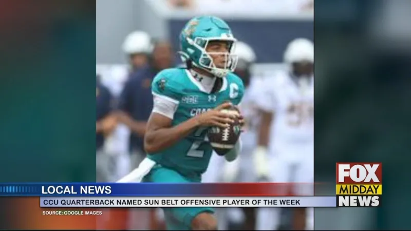 CCU Quarterback Named Sun Belt Offensive Player Of The Week