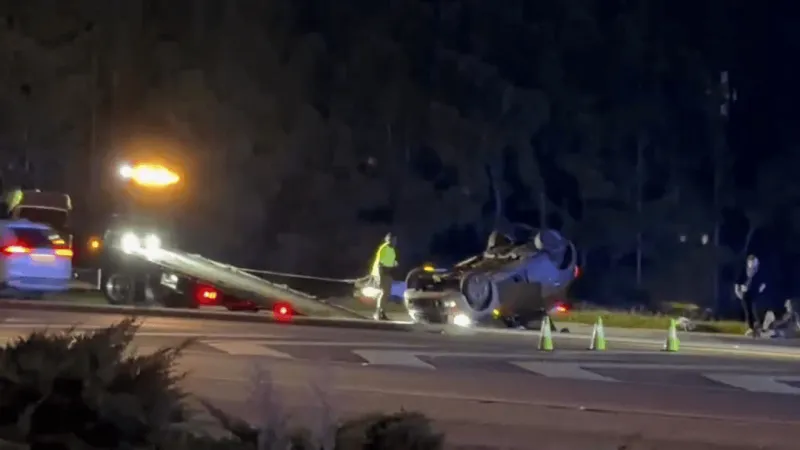 Main Street at I-26 interchange reopens after overturned vehicle reported in roadway