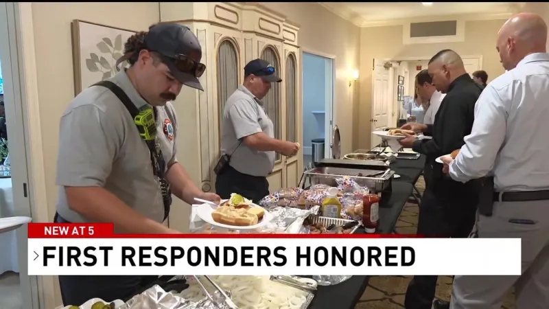 Funeral home hosts cookout to thank Midlands first responders after officer's death