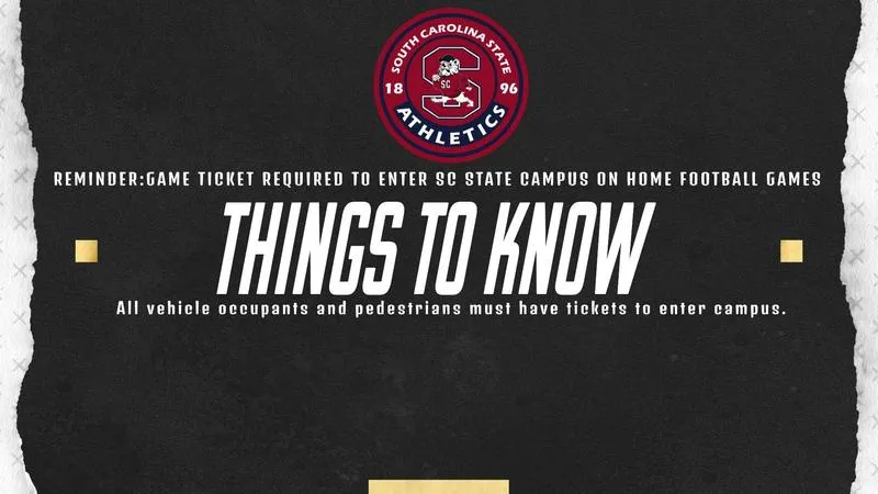Reminder: Game ticket required to enter SC State campus on home football game dates