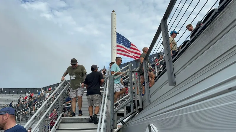 Hundreds join 9/11 memorial stair climb at Credit One Stadium in Charleston