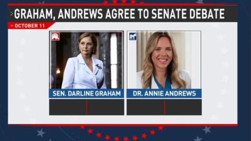 Senate candidates Graham, Andrews agree to Oct. 11 debate in Columbia