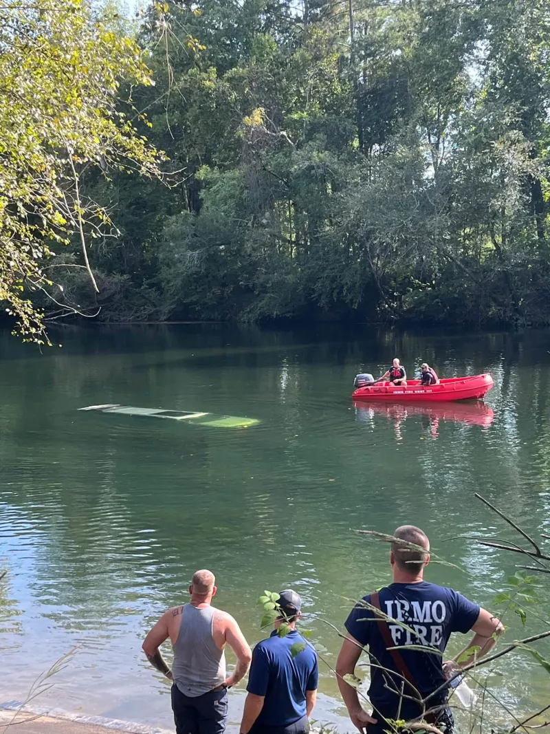 Irmo Firefighters rescue vehicle submerged in river