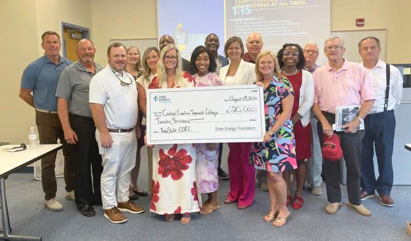 CCTC Foundation receives $20,000 Duke Energy Foundation Grant to support workforce development