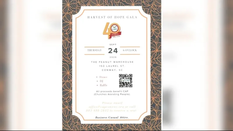 Harvest of Hope Gala to Benefit Churches Assisting People of Conway