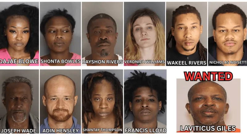 Ten arrested, 308 grams of drugs recovered after Berkeley County search warrant in Ladson