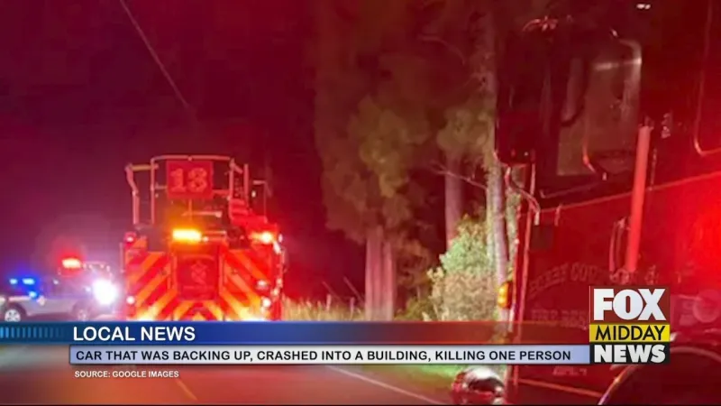 Pedestrian Dies After Vehicle Backs Up And Crashes Into A Building