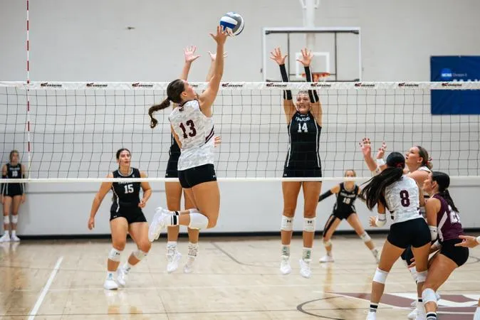 Erskine Women's Volleyball | Fleet fall in four at Chowan