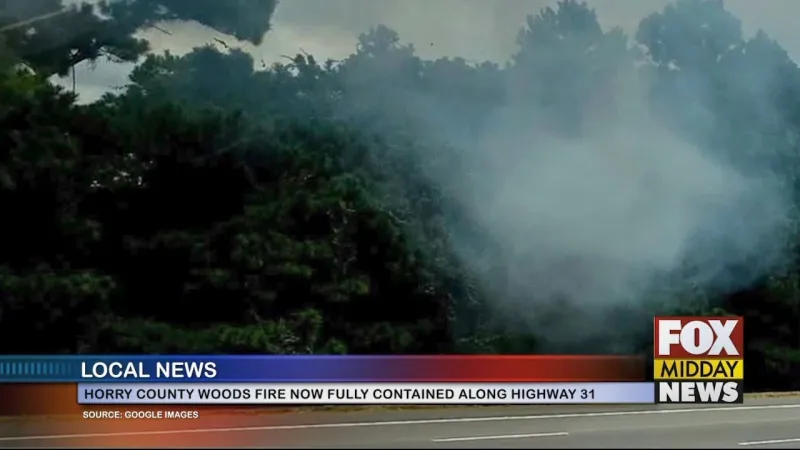 Woods Fire In Horry County Left Lanes Of Traffic Blocked