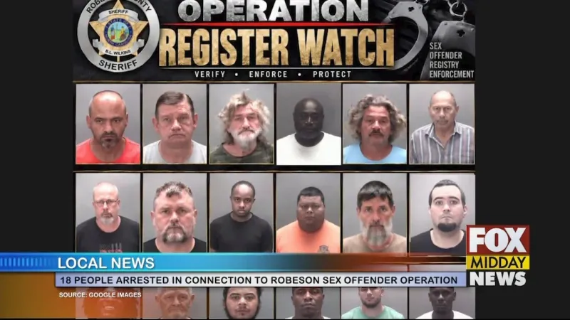 Operation Register Watch Leads To Multiple Arrests In Robeson Co.