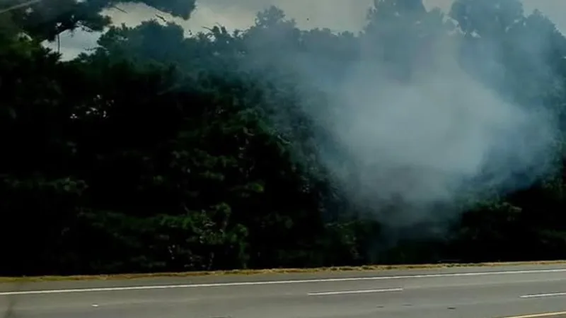 Woods fire contained after response blocks southbound Highway 31