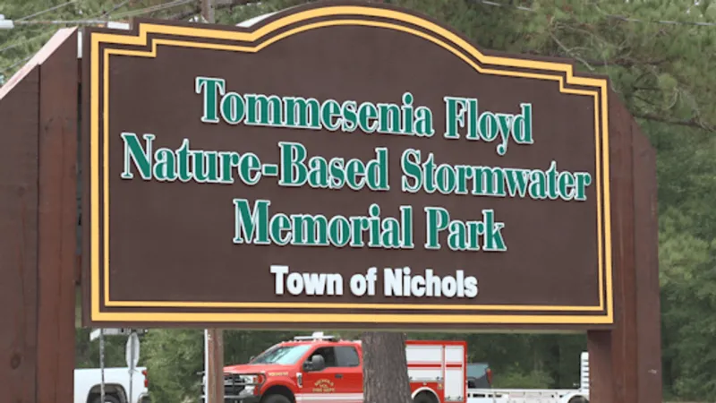 Nichols celebrates opening of new stormwater park honoring longtime councilwoman