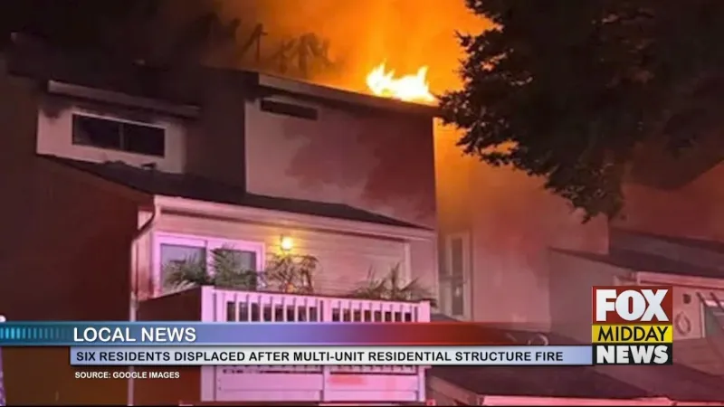 Several People Displaced After Multi-Unit Residential Structure Fire