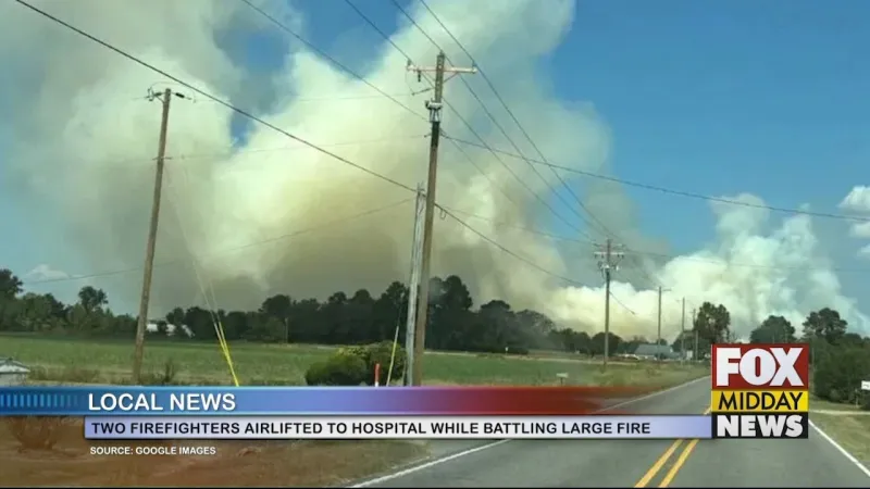 Two Firefighters Injured While Battling Large Robeson Co. Fire