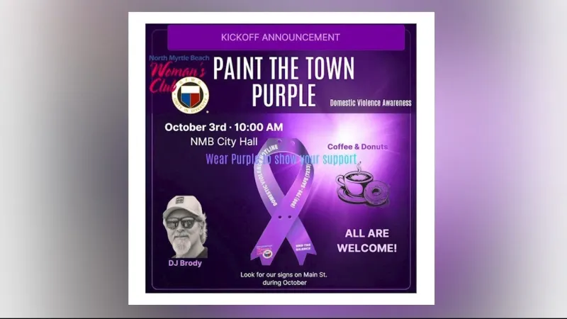 North Myrtle Beach is Painting the Town Purple for Domestic Violence Awareness Month