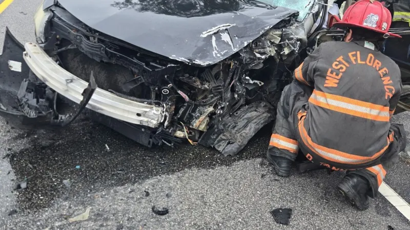 Two-vehicle collision in Florence County, EMS evaluating 1 affected